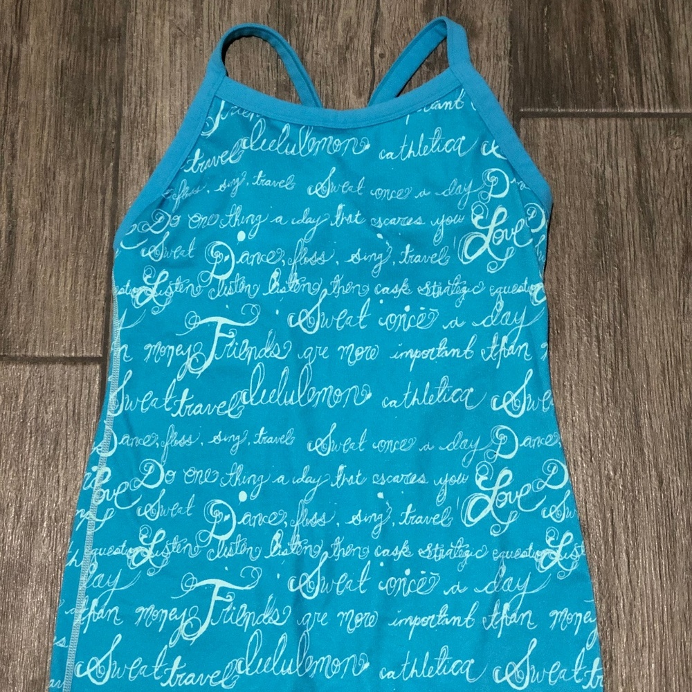 Lululemon built in bra with mesh back tank